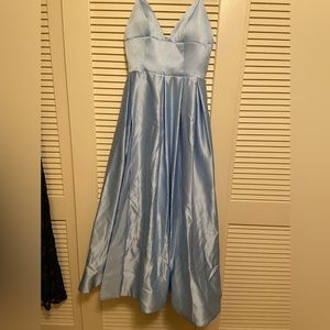 Light Blue Amazon Dress Corset Back